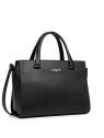 Lancaster 438-008 - CUIR DE VACHETTE - NOI sac porté main sierra sacs-a-mains
