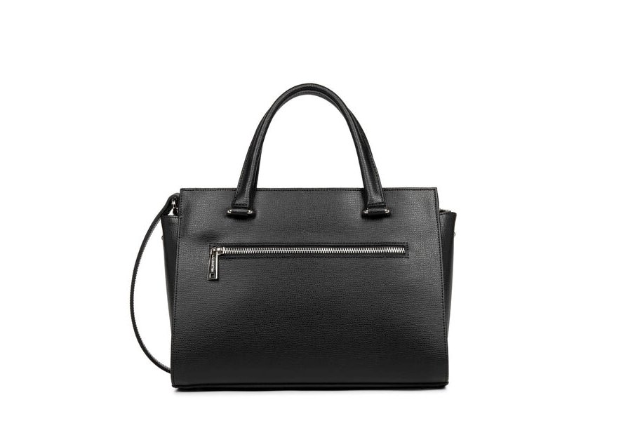 Lancaster 438-008 - CUIR DE VACHETTE - NOI sac porté main sierra Sac business