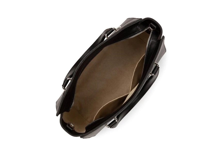 Lancaster 438-008 - CUIR DE VACHETTE - NOI sac porté main sierra Sac business