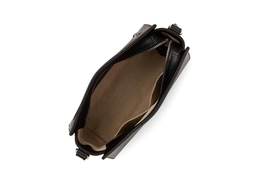 Lancaster 438-007 - CUIR DE VACHETTE - NOI sac bandoulière trotteur sierra Sac business