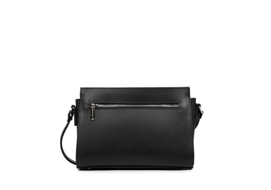 Lancaster 438-007 - CUIR DE VACHETTE - NOI sac bandoulière trotteur sierra Sac business