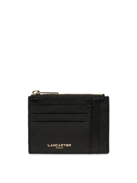 Lancaster 129-22 - CUIR DE VACHETTE - NOIR porte cartes plat zip dune lancaster Porte-monnaie
