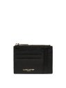 Lancaster 129-22 - CUIR DE VACHETTE - NOIR porte cartes plat zip dune lancaster porte-monnaie-femme