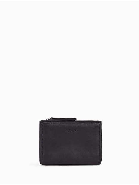 Nat & Nin SOLY - CUIR DE VACHETTE - NOIR porte monnaie porte cartes plat soly nat&nin porte-cartes