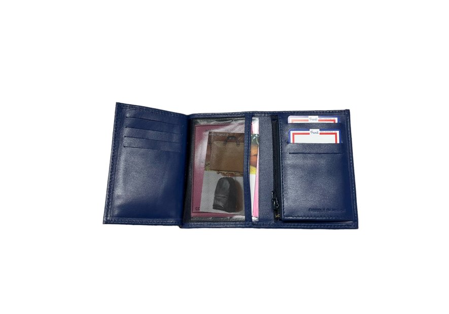 Frandi 222/23 RFID - VEAU - BLEU ZAFFIR frandi - veau - porte cartes identité 3 volets Porte-cartes
