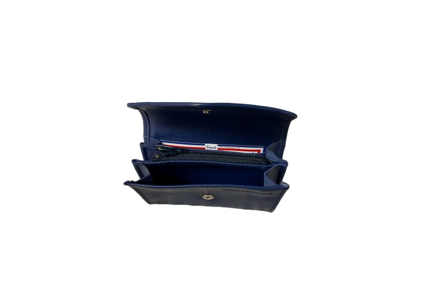 Frandi 295/23 RFID - VEAU - BLEU ZAFFIR frandi - veau -porte monnaie rabat long Porte-monnaie