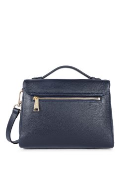 Lancaster 547-55 - CUIR DE VACHETTE - BLEU sac rabat porté main milano cosmos lancaster Sac business