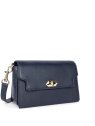 Lancaster 547-58 - CUIR DE VACHETTE - BLEU foulonné milano-sac rabat s sacs-a-mains