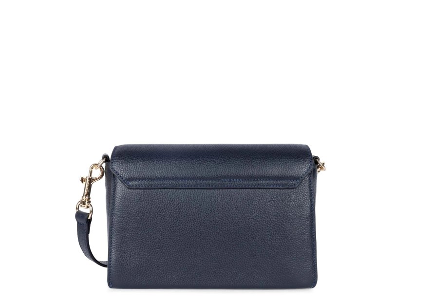 Lancaster 547-58 - CUIR DE VACHETTE - BLEU foulonné milano-sac rabat s Sac business