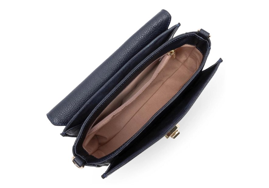 Lancaster 547-58 - CUIR DE VACHETTE - BLEU foulonné milano-sac rabat s Sac business
