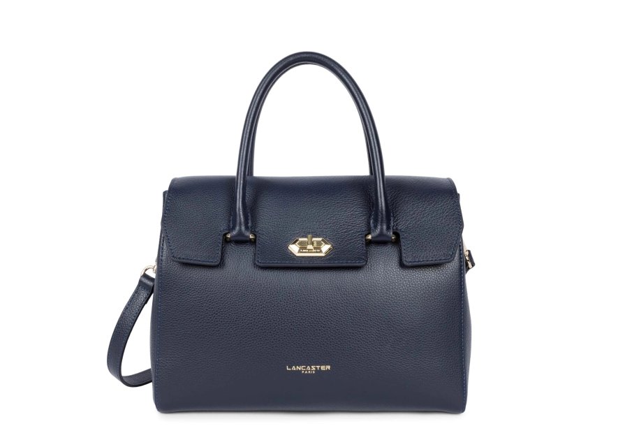 Lancaster 547-56 - CUIR DE VACHETTE - BLEU Foulonné Milano - Sac shopping Sac business