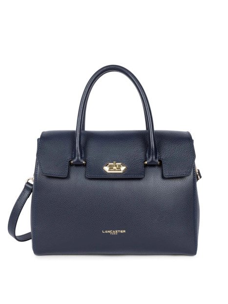 Lancaster 547-56 - CUIR DE VACHETTE - BLEU Foulonné Milano - Sac shopping Sac business