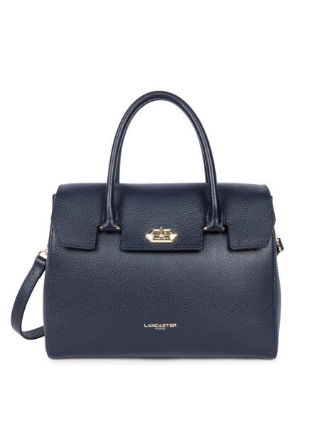 Lancaster 547-56 - CUIR DE VACHETTE - BLEU Foulonné Milano - Sac shopping Sac business