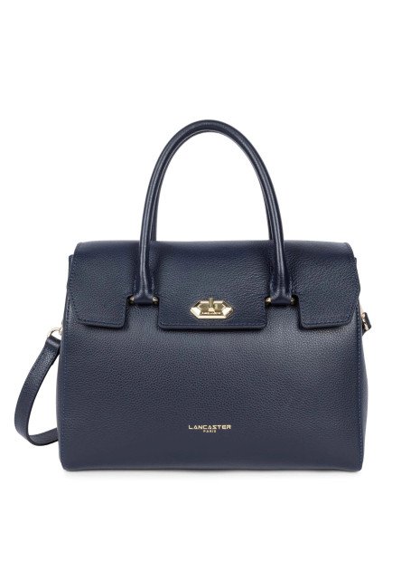 Lancaster 547-56 - CUIR DE VACHETTE - BLEU Foulonné Milano - Sac shopping sac-business