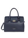 Lancaster 547-56 - CUIR DE VACHETTE - BLEU Foulonné Milano - Sac shopping sac-business