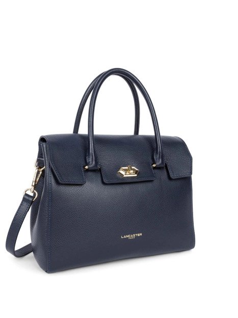 Lancaster 547-56 - CUIR DE VACHETTE - BLEU Foulonné Milano - Sac shopping Sac business