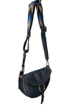 vison'a 24130 - CUIR DE VACHETTE - NOTTE visona'- california- porté travers rabat Sac business