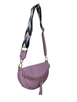 vison'a 24130 - CUIR DE VACHETTE - VIOLE visona'- california- porté travers rabat Sac business