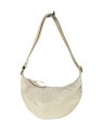 vison'a 23712 - TOILE ET CUIR - GREIGE visona'- plinio- porté travers demi lune sacs-a-mains