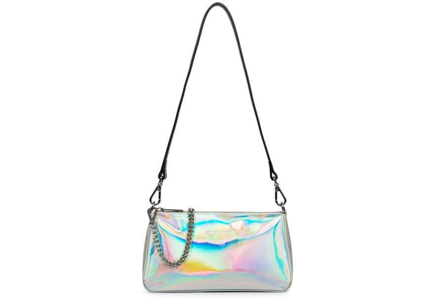 Lancaster 433-40 - POLYURÉTHANE - ARGENT lancaster- glass irio - besace baguette Sac business