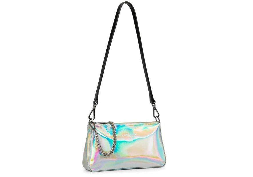 Lancaster 433-40 - POLYURÉTHANE - ARGENT lancaster- glass irio - besace baguette Sac business