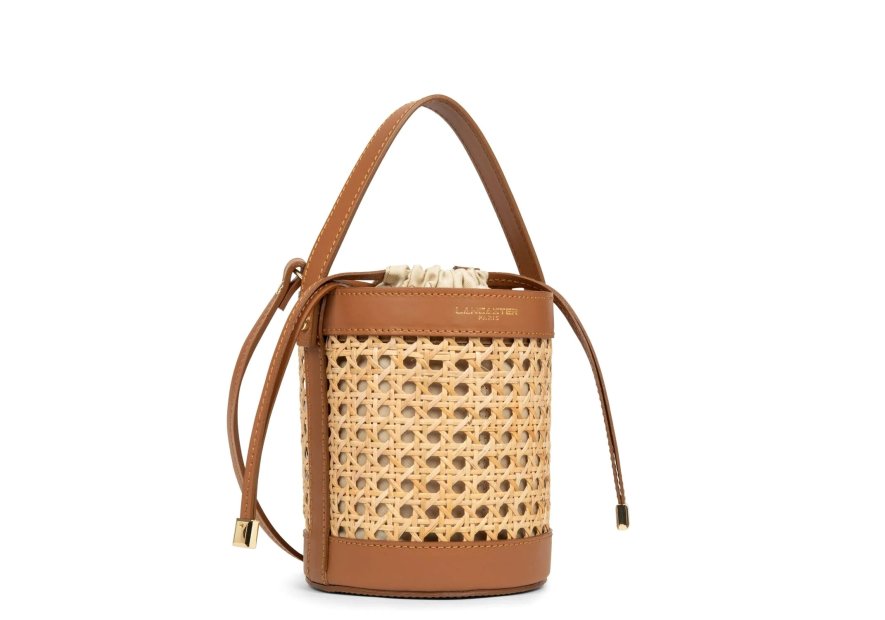 Lancaster 480-110 - ROTIN/CUIR - CAMEL lancaster - cannage rotin - seau s Sac business