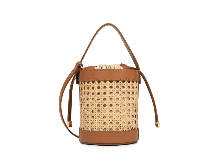 Lancaster 480-110 - ROTIN/CUIR - CAMEL lancaster - cannage rotin - seau s Sac business