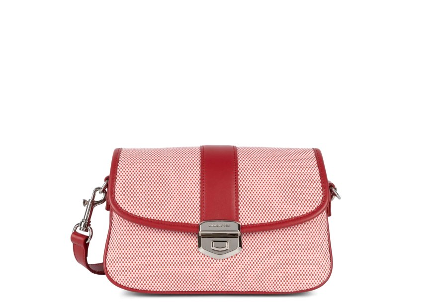Lancaster 531-025 - TOILE/CUIR - ROUGE lancaster - canvas fia - sac rabat m Sac business