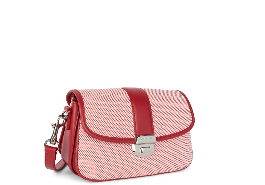 Lancaster 531-025 - TOILE/CUIR - ROUGE lancaster - canvas fia - sac rabat m Sac business