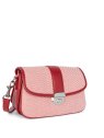 Lancaster 531-025 - TOILE/CUIR - ROUGE lancaster - canvas fia - sac rabat m sacs-a-mains