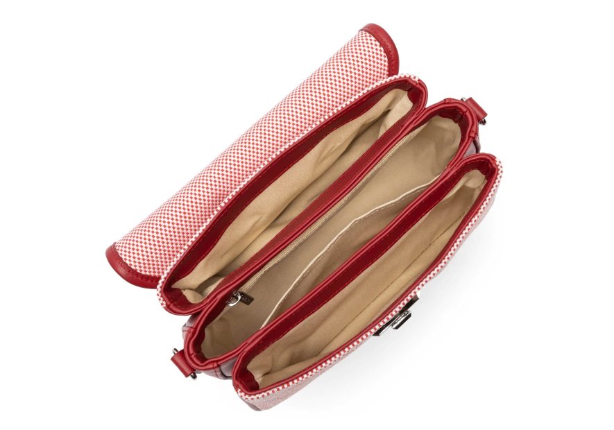 Lancaster 531-025 - TOILE/CUIR - ROUGE lancaster - canvas fia - sac rabat m Sac business