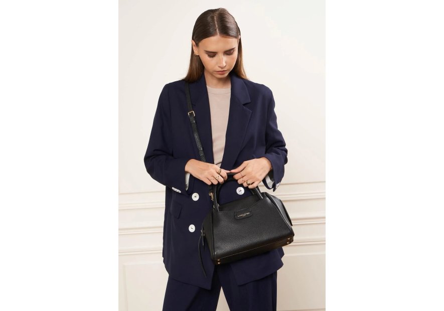 Lancaster 529-82 - CUIR DE VACHETTE - NOIR dune porté main s Sac porté main