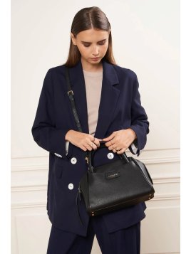 Lancaster 529-82 - CUIR DE VACHETTE - NOIR dune porté main s Sac porté main