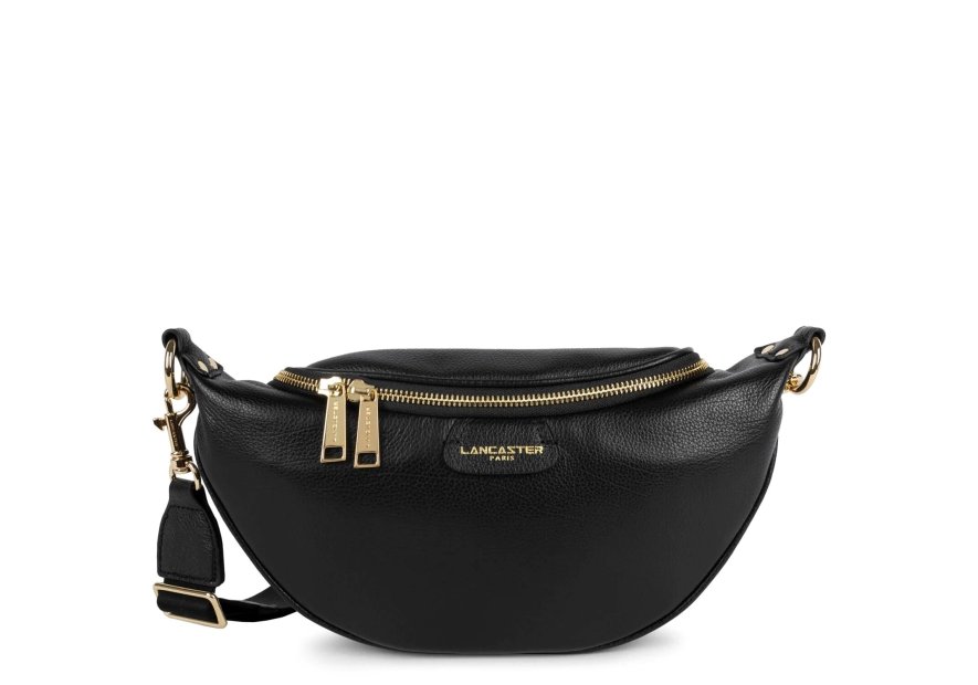 Lancaster 529-85 - CUIR DE VACHETTE - NOIR sac banane l dune Sac porté travers