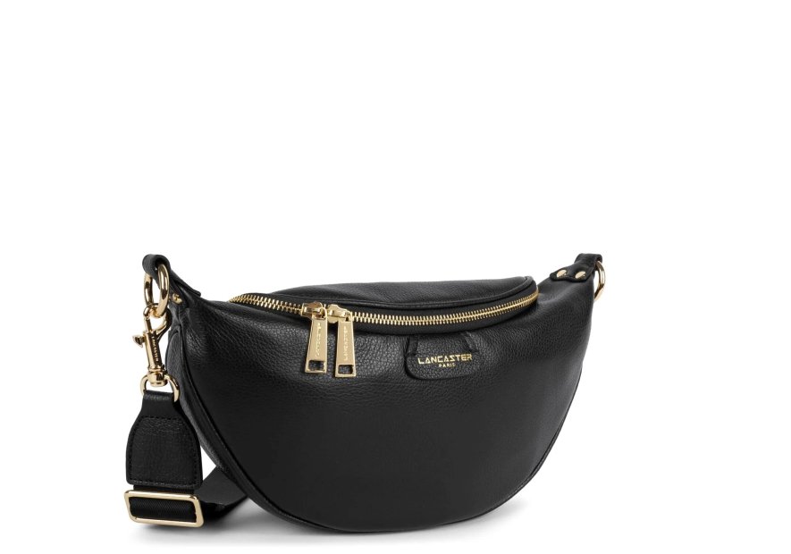 Lancaster 529-85 - CUIR DE VACHETTE - NOIR sac banane l dune Sac porté travers