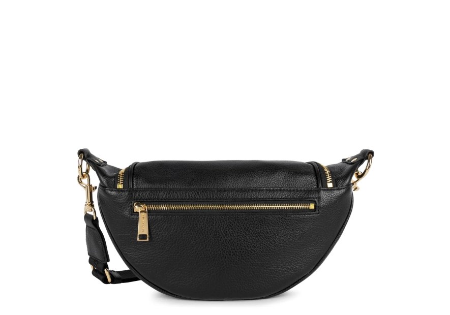 Lancaster 529-85 - CUIR DE VACHETTE - NOIR sac banane l dune Sac porté travers