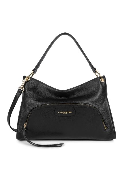 Lancaster 529-86 - CUIR DE VACHETTE - NOIR dune - sac besace carré Sac business