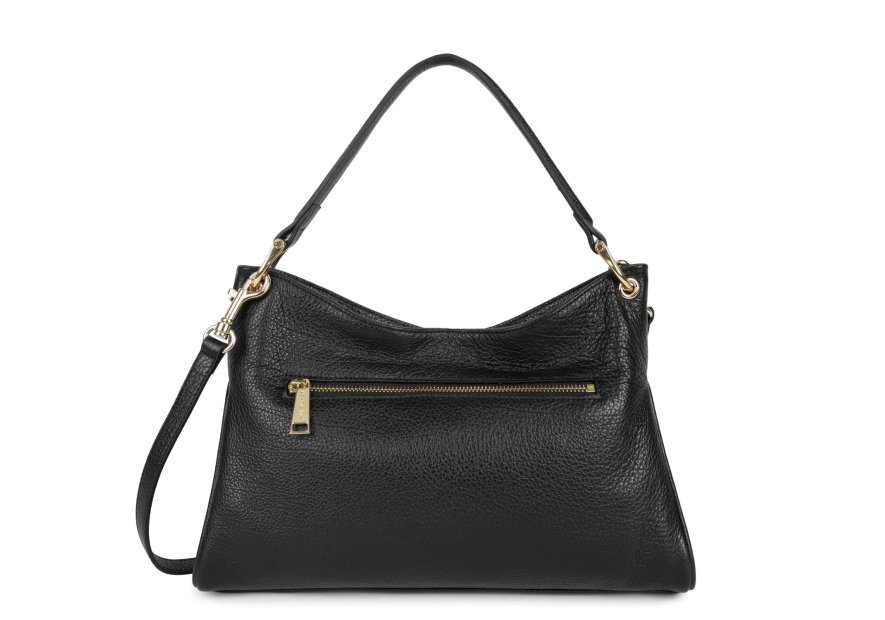 Lancaster 529-86 - CUIR DE VACHETTE - NOIR dune - sac besace carré Sac business