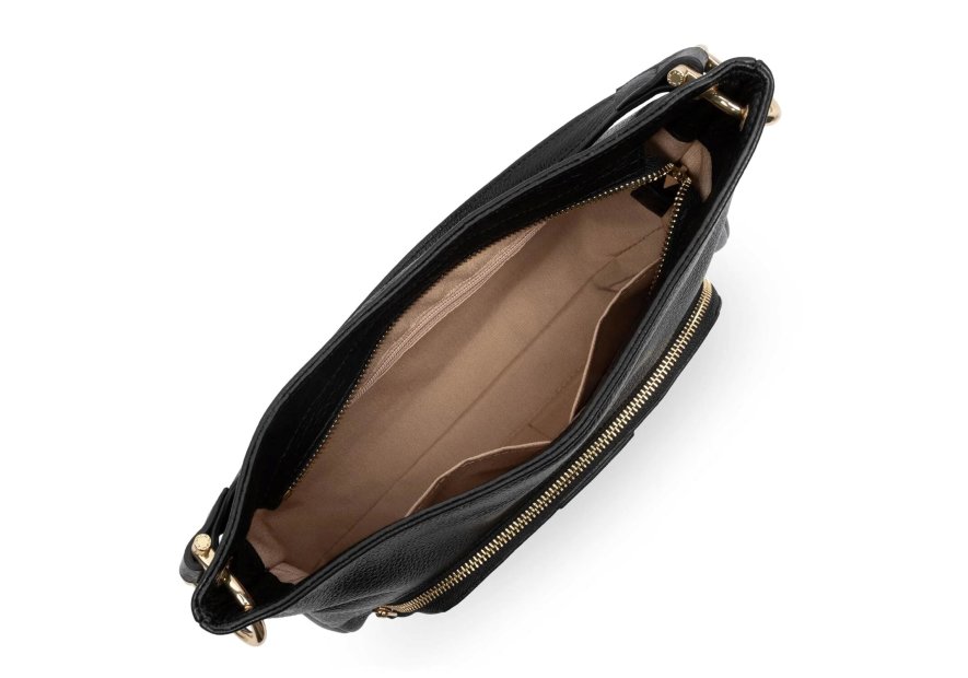 Lancaster 529-86 - CUIR DE VACHETTE - NOIR dune - sac besace carré Sac business