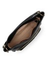 Lancaster 529-86 - CUIR DE VACHETTE - NOIR dune - sac besace carré sacs-a-mains