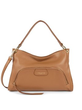 Lancaster 529-86 - CUIR DE VACHETTE - CAME dune - sac besace carré Sac business