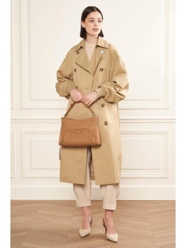 Lancaster 529-86 - CUIR DE VACHETTE - CAME dune - sac besace carré Sac business