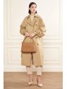 Lancaster 529-86 - CUIR DE VACHETTE - CAME dune - sac besace carré sacs-a-mains