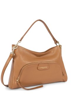 Lancaster 529-86 - CUIR DE VACHETTE - CAME dune - sac besace carré Sac business