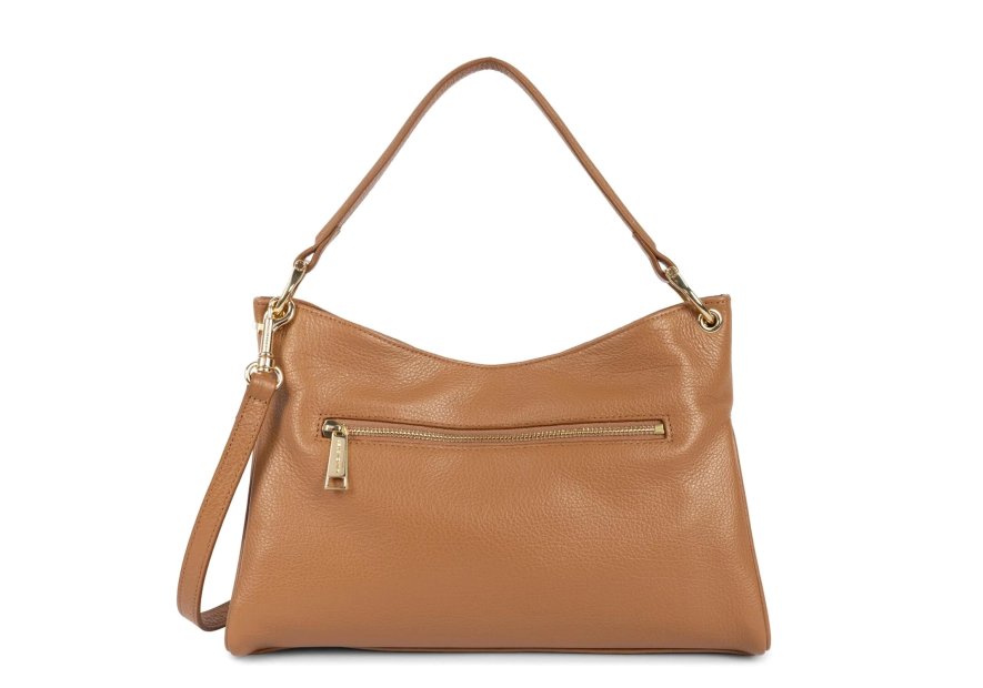 Lancaster 529-86 - CUIR DE VACHETTE - CAME dune - sac besace carré Sac business