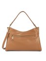 Lancaster 529-86 - CUIR DE VACHETTE - CAME dune - sac besace carré sacs-a-mains