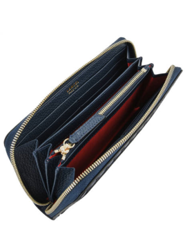 Lancel A10111 - CUIR DE VACHETTE - BLEU Premier Flirt de Lancel - Portefeuille long zippé