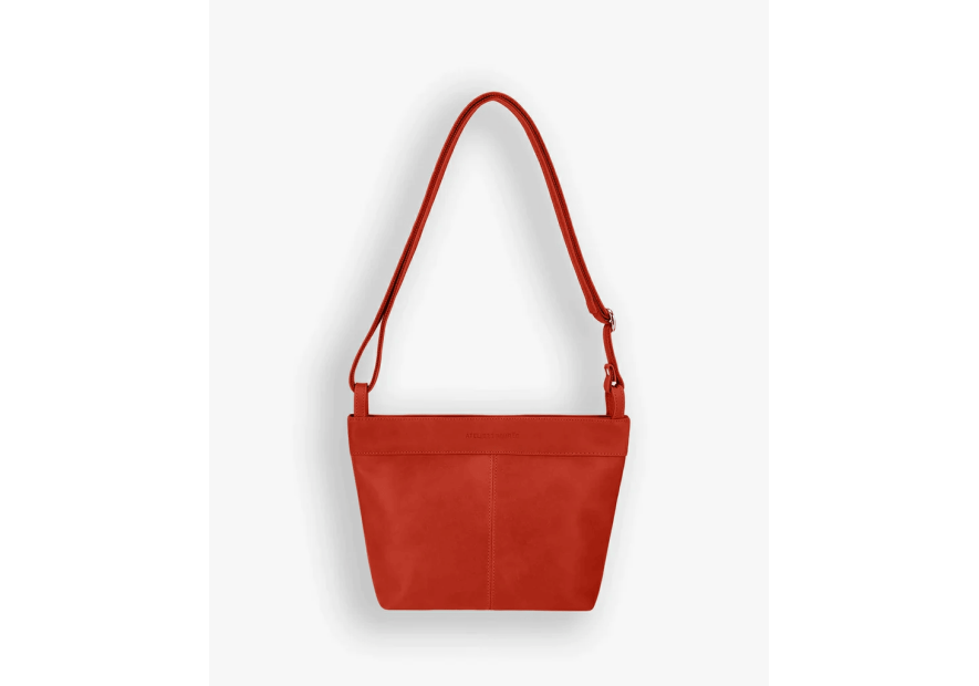 Les Ateliers Foures P100 - CUIR DE VACHETTE - ORANGE les ateliers foures-pandore-petit  sac seau Sac porté main
