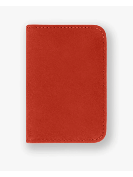 Les Ateliers Foures B11. - CUIR DE VACHETTE - ORANGE porte 4 cartes astré baroudeuse Porte-cartes