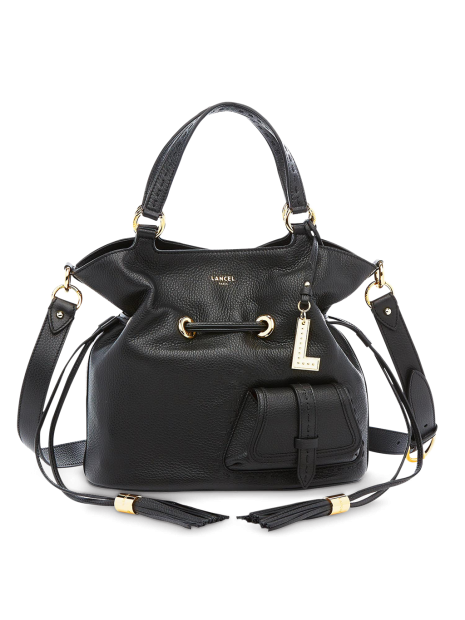 Lancel A10110 - CUIR DE VACHETTE - NOIR Premier flirt M de Lancel - Sac seau sacs-a-mains